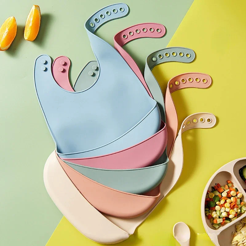 1-3pcs Baby Bib Adjustable Wat - Waterproof Baby Bibs Silicone 评论和价格