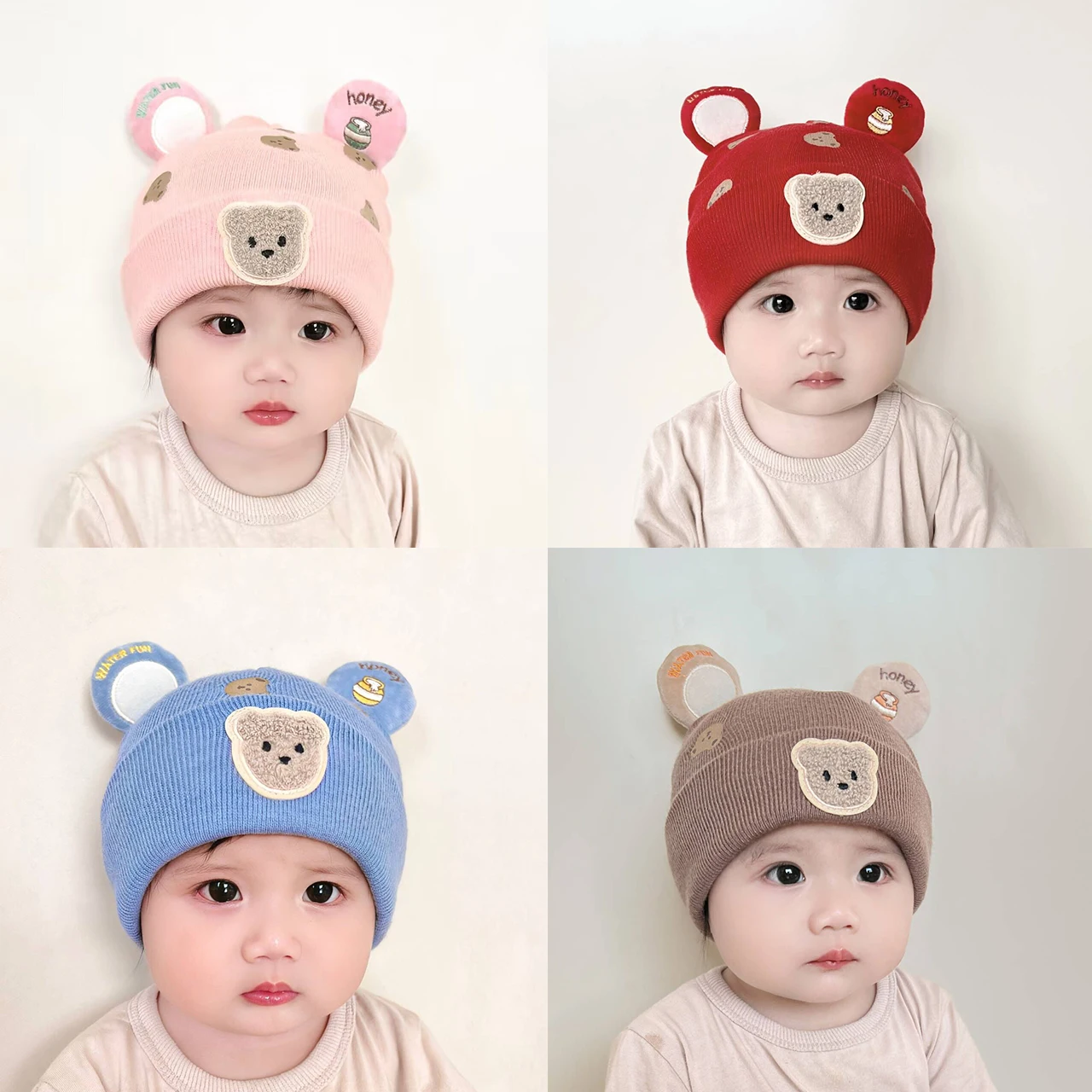 Wnter Warm Baby Beanie Hat Cut - Infant Beanie Hat With Ears 评论和价格